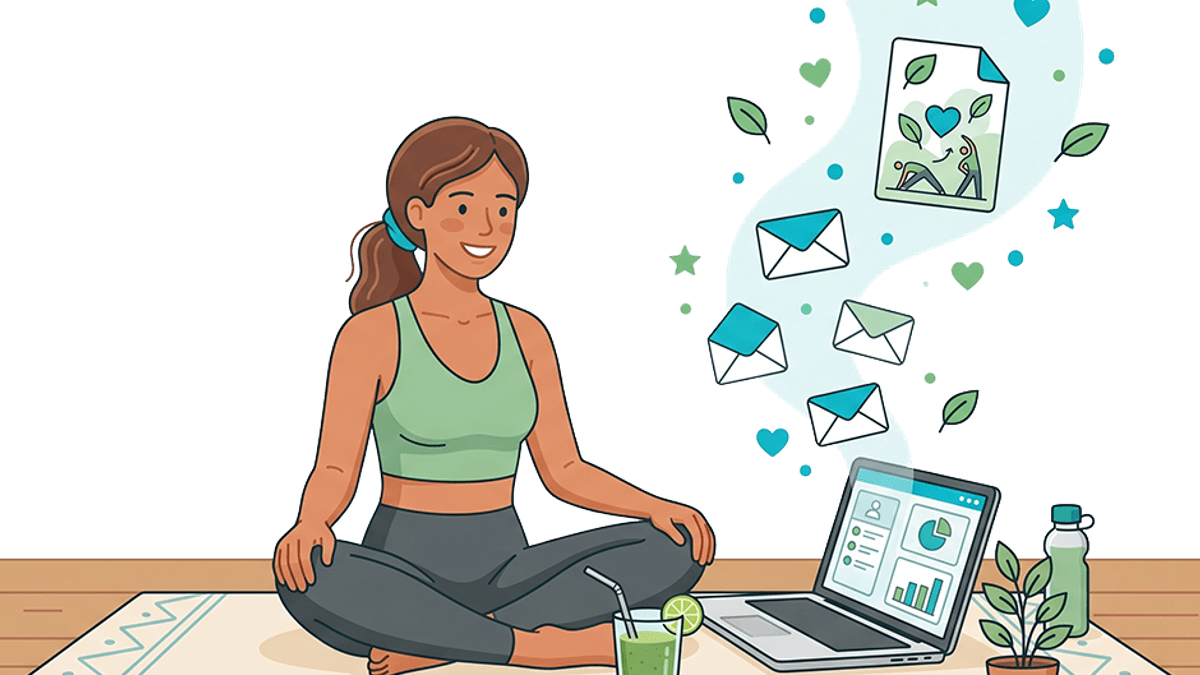 Health and wellness coach building an email funnel with Nautilus